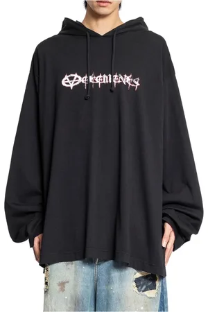 Vetements Sweathshirts & Hoodies, Herre, Sort, XL, Uld, Sort Reaper Logo Hættetrøje