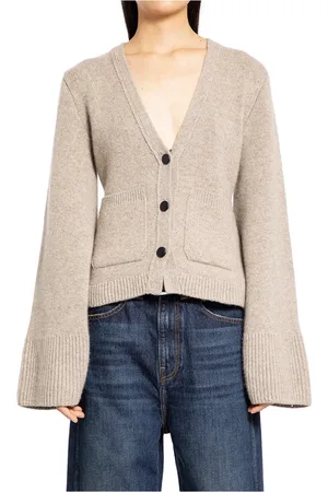 Khaite Strik, Dame, , XS, Cashmere, Cashmere V-Neck Cardigan med Lommer