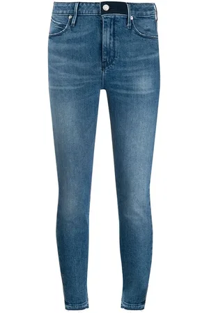 RTA Jeans, Dame, Blå, W26, Denim, Blå Cropped Skinny Denim Jeans