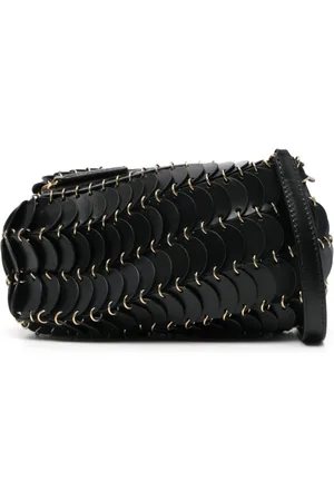 Paco rabanne Taske, Dame, Sort, ONE SIZE, Uld, Sort læder skuldertaske