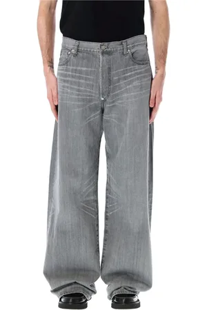 JUNYA WATANABE Jeans, Herre, Grå, M, Bomuld, Grå Oversized Wide Leg Jeans