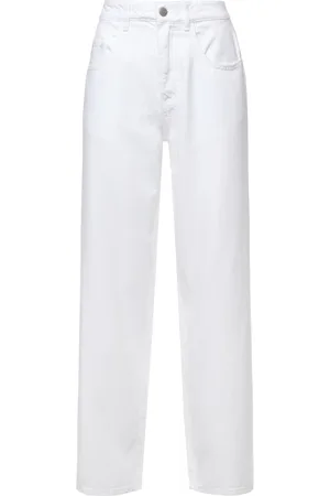 Icon Denim Jeans, Dame, Hvid, W24, Bomuld, Hvid Wide Leg Bomuld Jeans