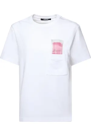 Jacquemus Top, Herre, Hvid, 2XL, Bomuld, Hvid Bomulds T-shirt med Brystlomme