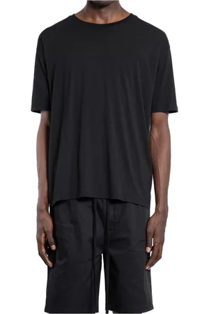 THOM KROM Top, Herre, Sort, 2XL, Bomuld, Sort Bambus Bomuld Jersey T-Shirt
