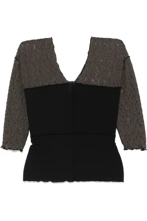 Baserange Top, Dame, Sort, XS, Sort Blonder V-hals T-shirt