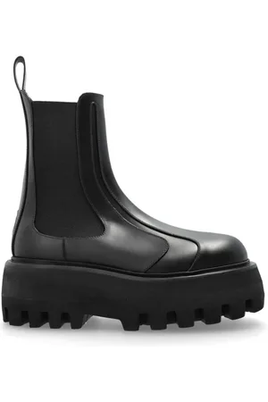 Alexander McQueen Sko, Herre, Sort, 44 EU, Sorte Sko med Tyk Gummisål