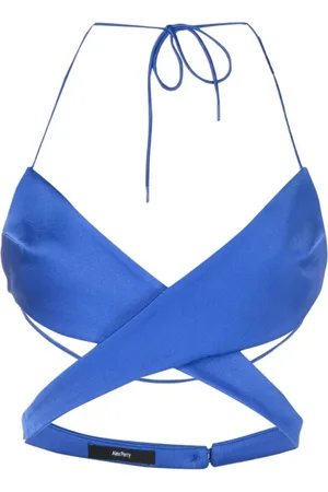 ALEX PERRY Badetøj, Dame, Blå, 2XS, Blå Cut-out Wraparound Top