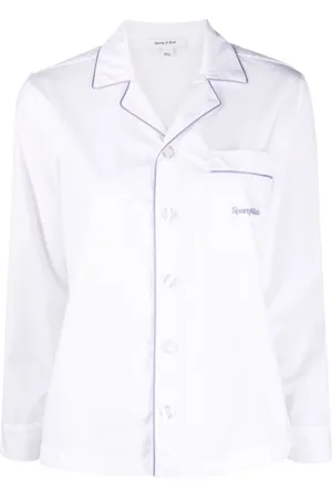 Sporty & Rich Bluser & Skjorter, Dame, Hvid, XS, Bomuld, Bomulds Pyjamastop