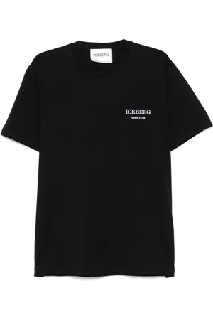 Iceberg Top, Herre, Sort, 2XL, Bomuld, Crew Neck T-shirt