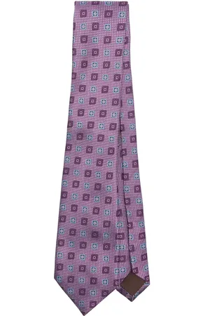 CANALI Tilbehør, Herre, Lilla, ONE SIZE, Amethyst Lilla Jacquard Spids Slips