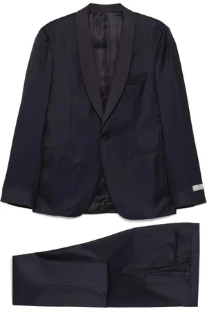 CANALI Jakkesæt, Herre, Blå, L, Uld, Navy Single Breasted Suit