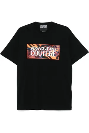VERSACE Top, Herre, Sort, L, Sort Crew Neck T-shirt
