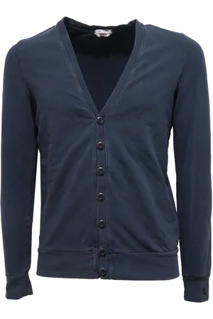 Cycle Strik, Herre, Blå, M, Bomuld, Vintage effekt bomuld strik cardigan
