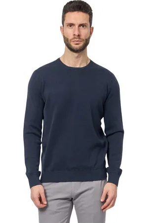 ECOALF Sweathshirts & Hoodies, Herre, Blå, L, Bomuld, Blå Bomuld Regular Fit Sweater