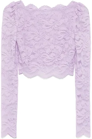 Paco rabanne Top, Dame, Lilla, M, Uld, Lilla T-shirt og Polo Sæt