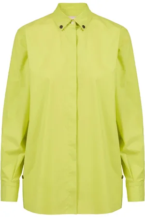 Iceberg Bluser & Skjorter, Dame, Gul, M, Bomuld, Lime Regular Fit Skjorte i Bomuld Faldskærmsvæv