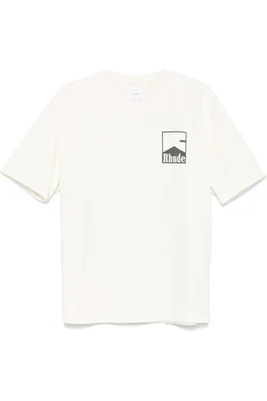 Rhude Top, Herre, Hvid, S, Bomuld, Crew Neck Kortærmet T-shirt