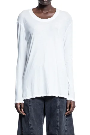 James Perse Top, Dame, Hvid, S, Bomuld, Hvid Langærmet Jersey Tee