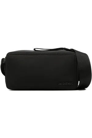 Jacquemus Taske, Herre, Sort, ONE SIZE, Uld, Sort Logo Bum Bag