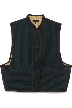 Soeur Jakke, Dame, Blå, S, Navy Ærmeløs Knappet Vest