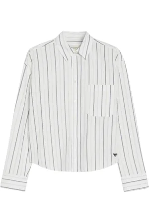 Max Mara Bluser & Skjorter, Dame, Flerfarvet, M, Bomuld, Stribet bomuld Oxford skjorte