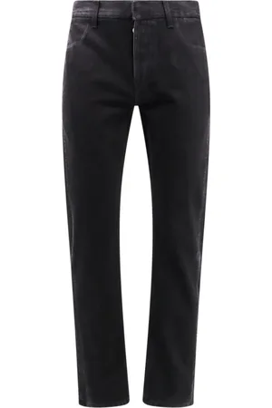 Alexander McQueen Jeans, Herre, Sort, L, Bomuld, Sort Bomuldsbukser Metal Knapper