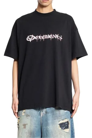 Vetements Top, Herre, Sort, M, Uld, Reaper Logo Sort T-Shirt