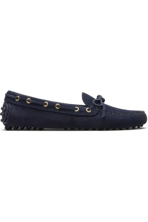 CAR SHOE Sko, Dame, Blå, 38 1/2 EU, Uld, Blå Ruskind Bue Detaljering Sko