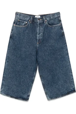 AGOLDE Shorts, Herre, Blå, W30, Denim, Mørkeblå Jeans med knaplukning