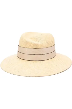 Borsalino Tilbehør, Dame, , S, Stråvævet Hat med Bue Detalje