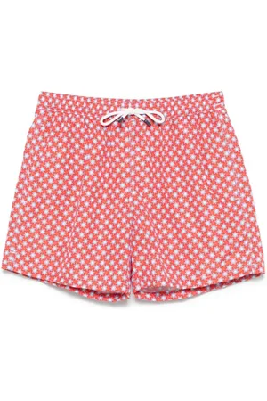 FEDELI Badetøj, Herre, Rød, L, Uld, Beachwear Shorts med Snøre