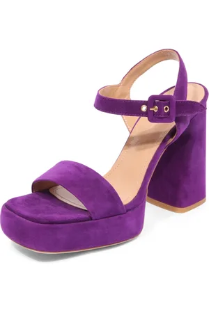 A.BOCCA Sko, Dame, Lilla, 38 EU, Suede, Suede Hæle Sandal Lavet i Italien