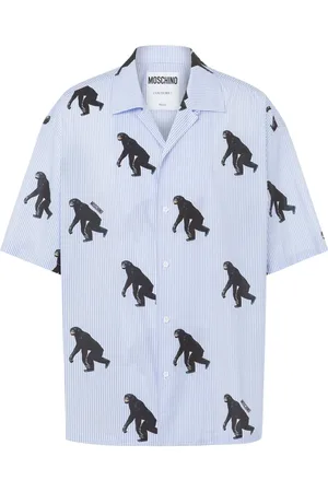 Moschino Skjorte, Herre, Blå, S, Uld, Stilfulde Skjorter Kollektion