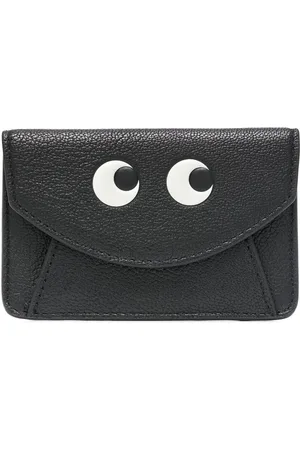 Anya Hindmarch Tilbehør, Dame, Sort, ONE SIZE, Læder, Øjne Motiv Læder Pung