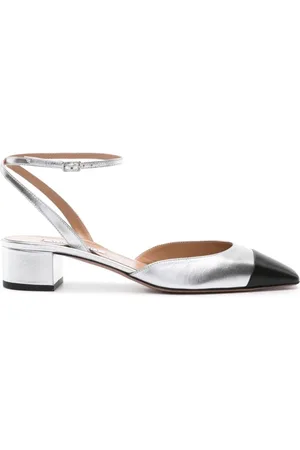 Aquazzura Sko, Dame, Flerfarvet, 38 EU, Sølv Sort Flirt Sandaler
