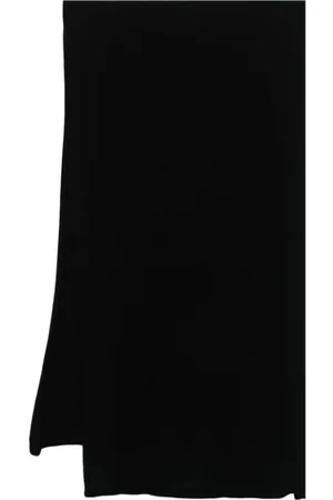 Lady Anne Tilbehør, Dame, Sort, ONE SIZE, Uld, Kashmir Strikket Sort Tørklæde Wrap Stil