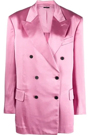 Tom Ford Jakke, Dame, Lyserød, 3XS, Double-Breasted Blazer