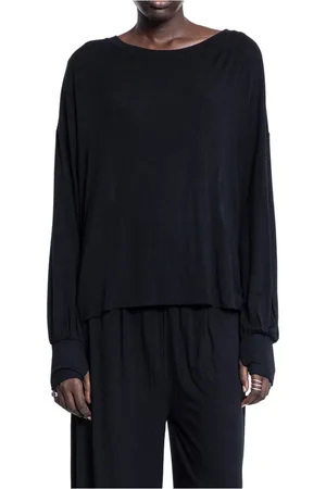 THOM KROM Top, Dame, Sort, L, Uld, Sort Vortex Jersey T-Shirt