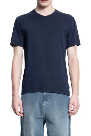 James Perse Top, Herre, Blå, 2XL, Bomuld, Bomuld Jersey Crew Neck T-Shirt
