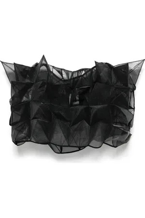 JUNYA WATANABE Top, Dame, Sort, S, Ærmeløs Semi-Gennemsigtig Sort Top