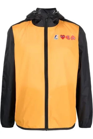 Comme des Garçons Jakke, Herre, Flerfarvet, XS, Color-Block Ripstop Hooded Jacket