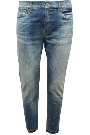 7 for all Mankind Jeans, Herre, Blå, W33, Denim, Paxtyn Stretch Denim Bukser