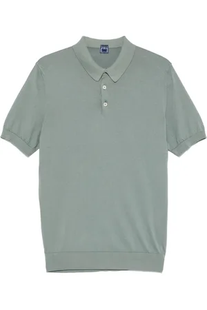 FEDELI Top, Herre, Grøn, M, Salviegrøn Polo Krave Sweater