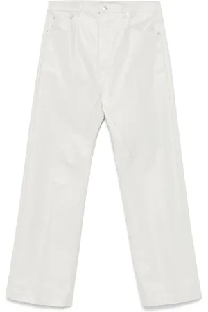Rick Owens Bukser, Herre, Grå, W32, Ash Grey Klassiske Straight Leg Jeans