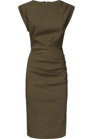 Pinko Kjole, Dame, Grøn, 2XS, Linned, Linned Stretch Himmel Kjole
