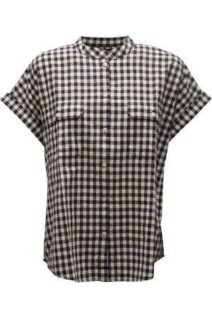 Woolrich Bluser & Skjorter, Dame, Flerfarvet, M, Blå Buffalo Tjek Bluse