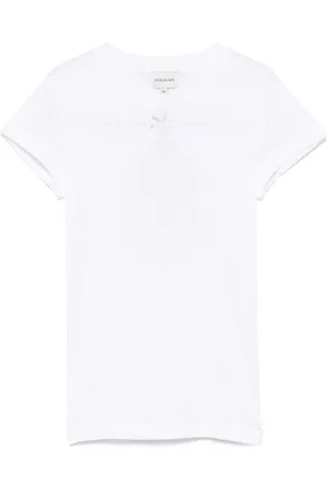Herskind Top, Dame, Hvid, XS, Bomuld, Hvid T-shirt med Sløjfedetalje