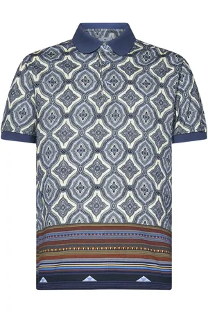 Etro Top, Herre, Flerfarvet, XL, Bomuld, Blå T-shirt til mænd Ss25