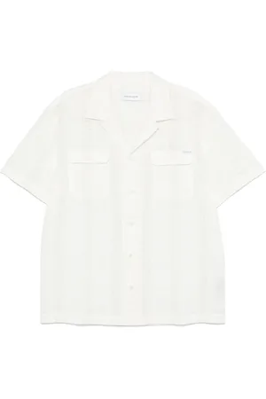 Maison Labiche Skjorte, Herre, Hvid, M, Hvid Camp Krave Skjorte Korte Ærmer
