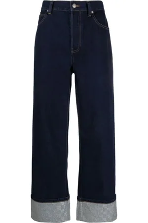 Alexander Wang Jeans, Dame, Blå, W27, Bomuld, Krystaludsmykkede Wide-Leg Jeans